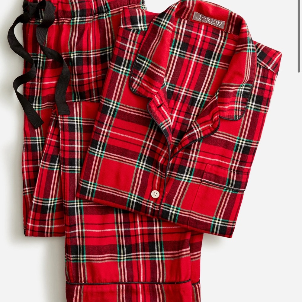 J. Crew Women’s Red and Black Plaid Pajama Set